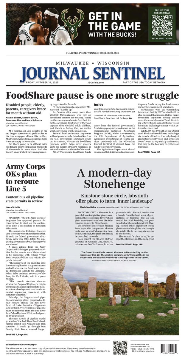 🇺🇸 A Modern-Day Stonehenge

▫Hidden in the bluffs overlooking the Mississippi River in Wisconsin
▫<a href="/madeline_heim/">Madeline Heim</a>
▫is.gd/IP7bzg

#frontpagestoday #USA <a href="/journalsentinel/">Journal Sentinel</a> 🇺🇸
