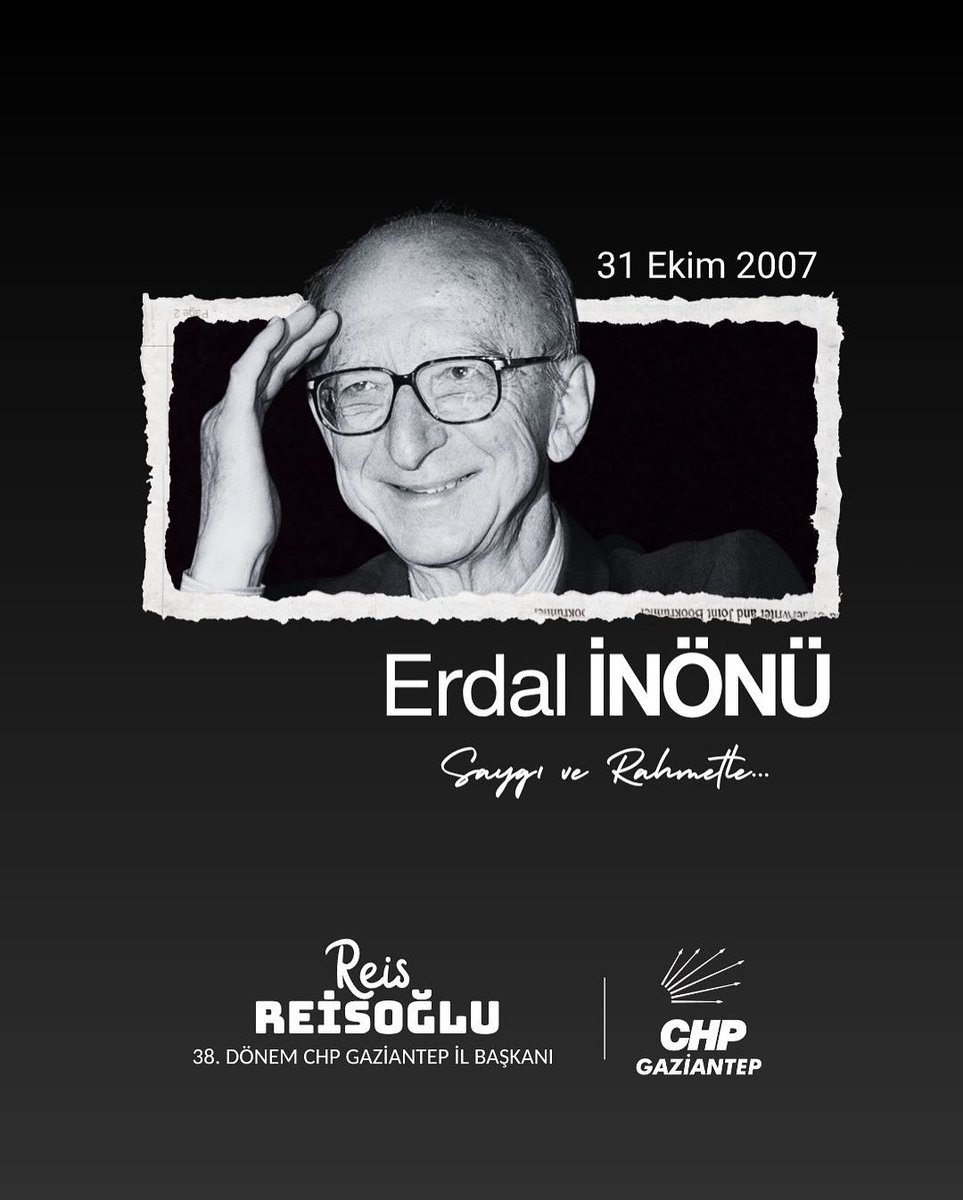 Siyasette nezaketin, naiflik ve halkçılığın önemli sembollerinden, eskimeyen Genel Başkanlarımızdan Erdal İnönü yü Rahmetle Anıyorum.

#erdalinönü #chp
