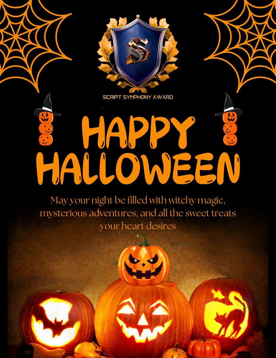 ScriptSaward's tweet image. 🎃✨Happy Halloween from the SSA team! May your day be full of spooky stories, cinematic chills, and creative thrills! 🎬🦇