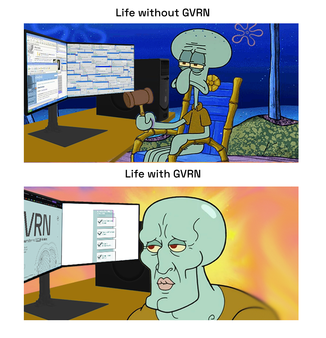 Web3 teams don't fail at legal because it's just hard.

They fail because they're shipping code at 2am with term sheets in 6 different tabs.

Docs scattered. Signatures forgotten. KYC reminders lost in Discord.

🌐 GVRN exists to fix that.