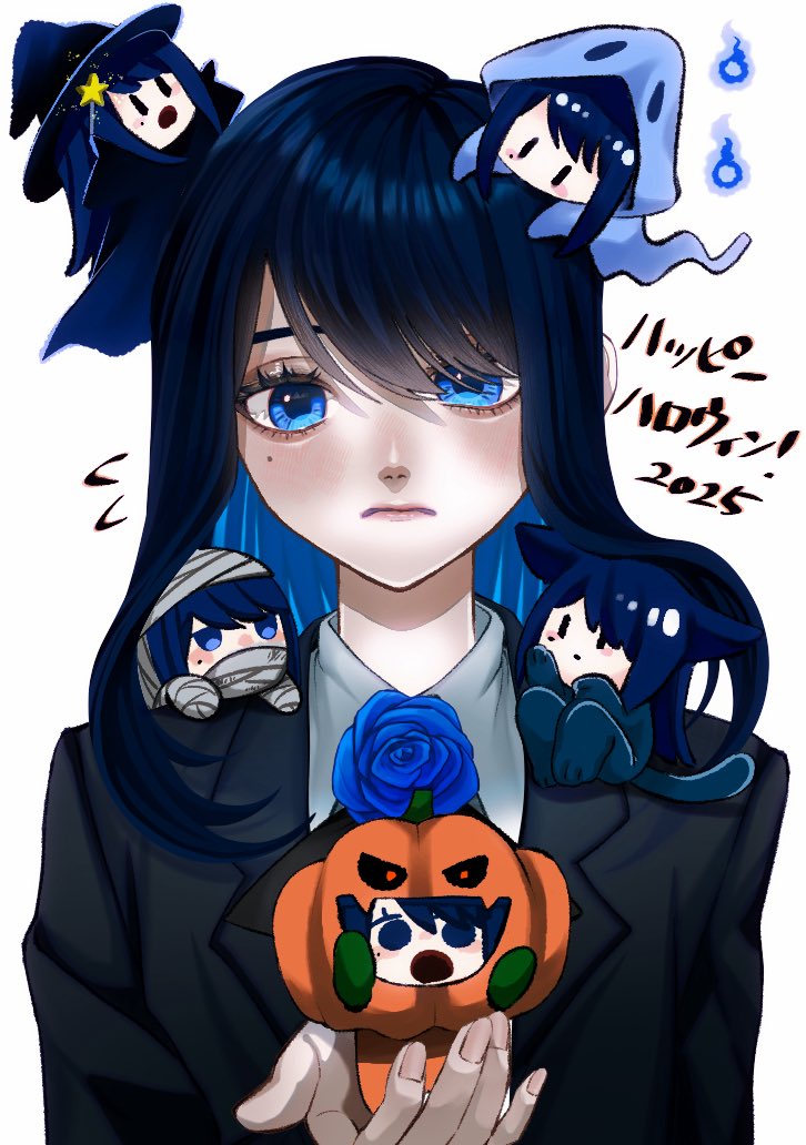 yusaramaru's tweet photo. ハッピーハロウィン🎃
きゅるきゅるAdoちゃんとその仲間たちです👻
#Ado #Adoart  #イラスト https://t.co/AXLeDZWrPX