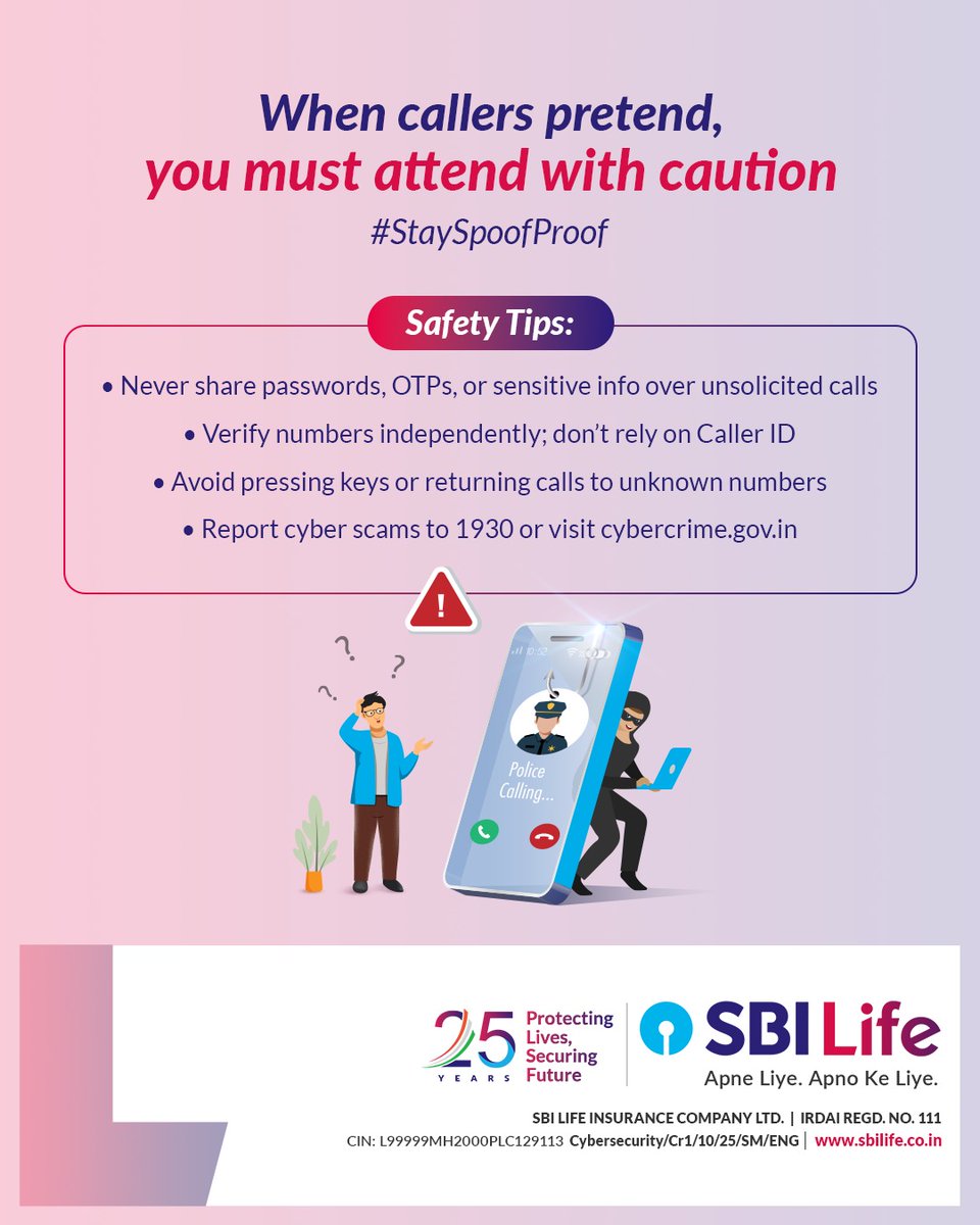 When your phone rings, it might not be as friendly as it seems. Fraudsters are spoofing official numbers to trick NRIs and non-customers into revealing personal information or following instructions to alternate lines. Stay vigilant and remember the safety tips.
Report cyber