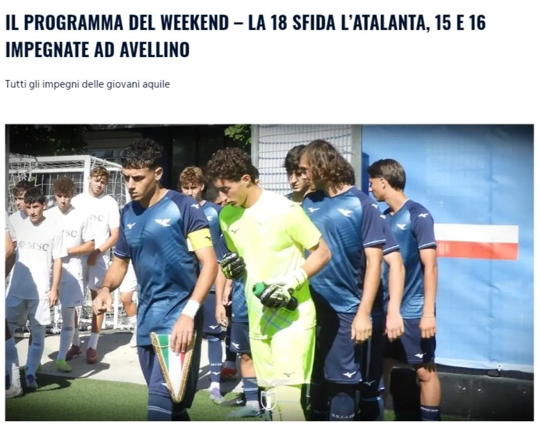 📆IL PROGRAMMA DEL WEEKEND – La 18 sfida l’Atalanta, 15 e 16 impegnate ad Avellino

FORZA AQUILOTTI! 💪🏻💙🤍💙🦅

➡️Nel dettaglio:

sslazio.it/it/news/settor…
