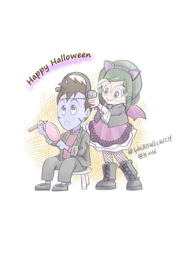 準備の絵だけど、Happy Halloween! 🎃