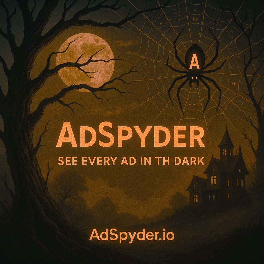 AdSpyderio's tweet image. This Halloween trick your competitor and treat your self with Adspyder.io .

This Halloween, step out of the dark with sharper creative ideas, smarter spend, and bolder launches powered by real competitive clarity.

#Adspyder #Adinsight #Adgeneration #Paidads