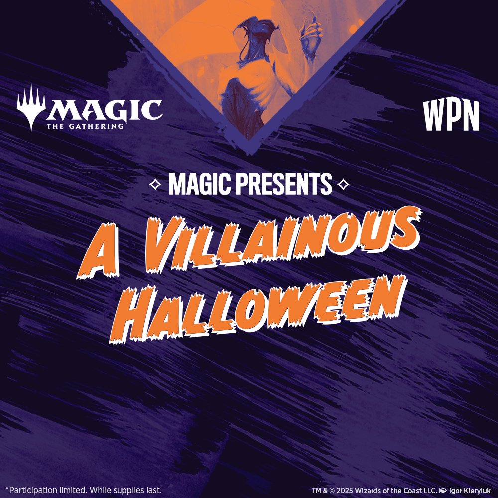 TCGShopPhase's tweet image. 本日19時よりMagic Presents: A Villainous Halloween ヴィランたちのハロウィンを開催致します！いつもと少し違った統率者戦をお楽しみ下さい！皆様のご参加をお待ちしております。#mtgjp