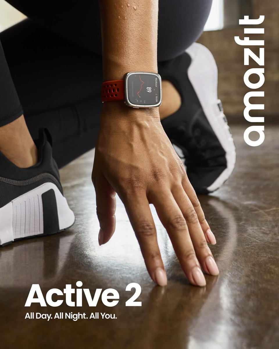 AmazfitIN's tweet photo. For the ones who stay active — in mind, body, and spirit.
All-day tracking, smart insights, and sleek design meet in Amazfit Active 2.
#AmazfitActive2 #FitWithPurpose #MoveBetter https://t.co/9S2kldmRc5