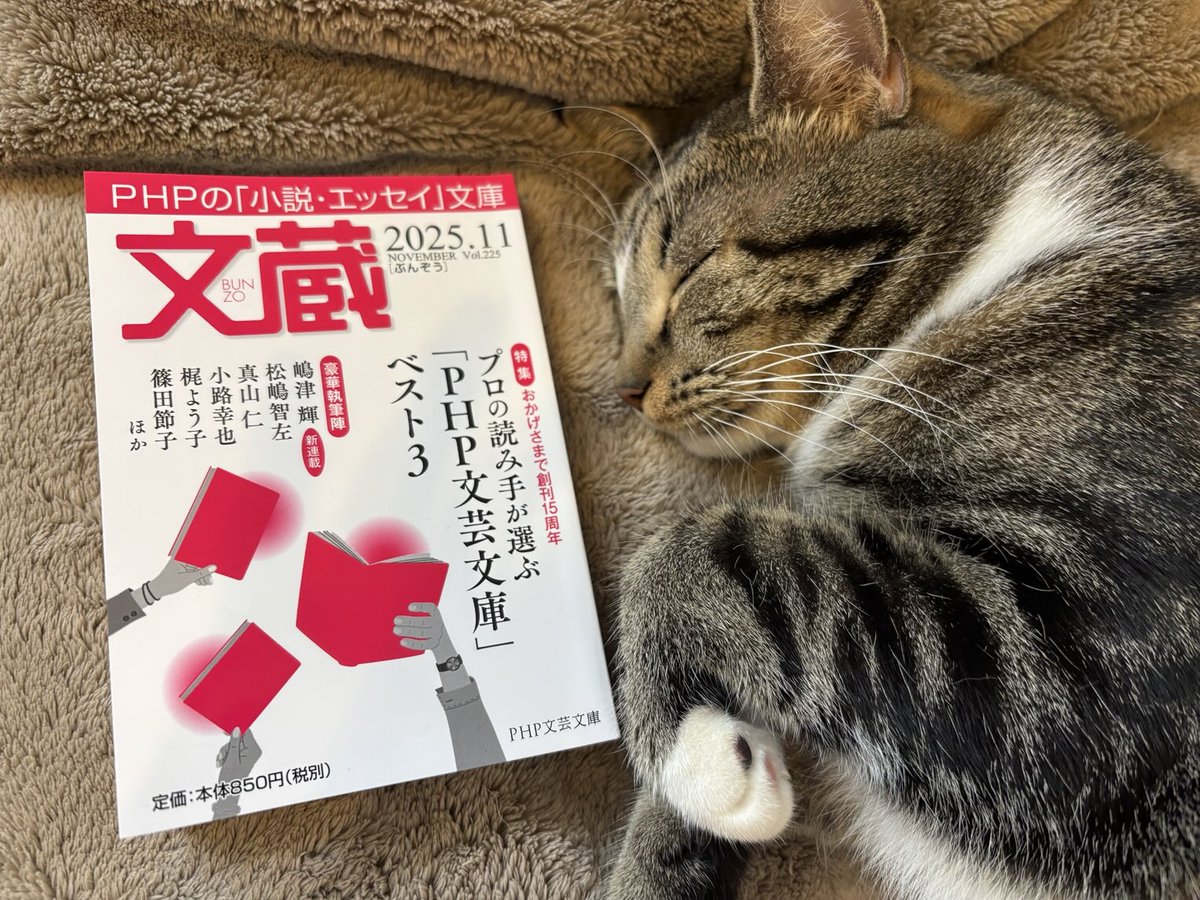 shimazuteruko's tweet image. 文蔵2025.11(PHP研究所)にて、連載「あまあま」始まりました😊
「おやつ〈菓子〉時代小説傑作選」掲載の「お供えもの」のその後を書いてます。