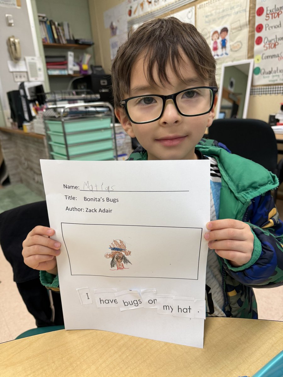 These first graders read “Bonita’s Bugs” and sorted words by their syllables. Then, built sentences from the book.🐞<a href="/HamptonBaysES/">Hampton Bays ES</a> #WeAreHB #HBStrong
