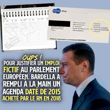 Le seul livre reconnu officiellement écrit par Bardella est un agenda bidon de 2015 acheté en 2018 🤣🤣🤣