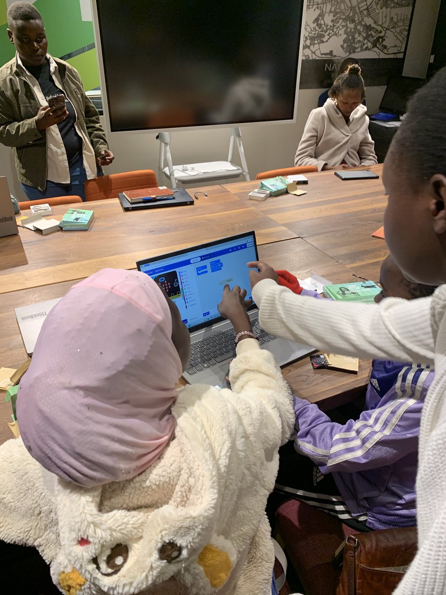 CodeYetu's tweet image. Using @microbit_edu Microbits, kids explored the environment with Microbit temperature, light, and sound sensors during #CodeForCharity @MicrosoftADC. They also displayed their names and learned in a fun, enjoyable way using a number-sensing game.