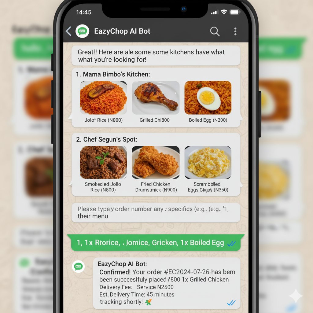 Direct_ManUTD's tweet image. 🚀 *Introducing EazyChop NG*
Say hello to *EazyChop* — a revolutionary *SaaS-powered WhatsApp platform* that lets you order your favorite meals effortlessly, right from your WhatsApp chat! 🍲💬
✅ *No app download.*
✅ *No website visits.*
✅ *No scam links.*
Just chat —