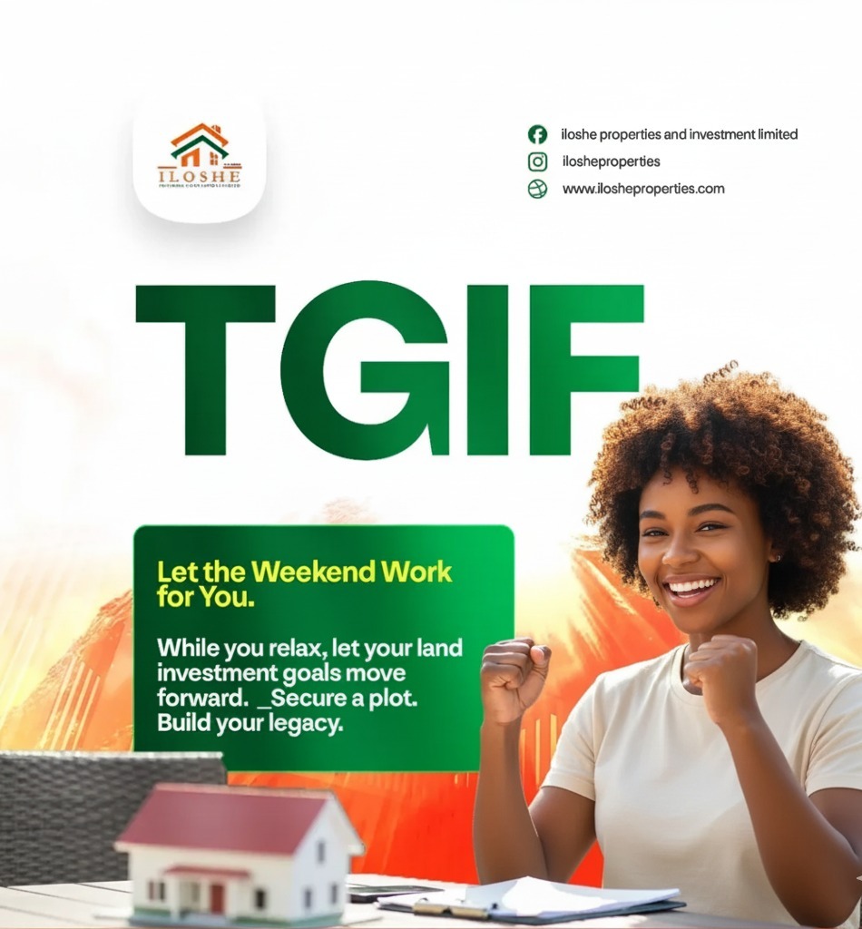 IlosheP48263's tweet image. Friday feeling activated! ✨ Imagine celebrating every weekend in your own beautiful home.

At Iloshe Properties, we help you find that special place where happiness lives. Your perfect home journey starts here! 🏠🎉

#TGIF #WeekendMood #PropertySolutions #IlosheProperties