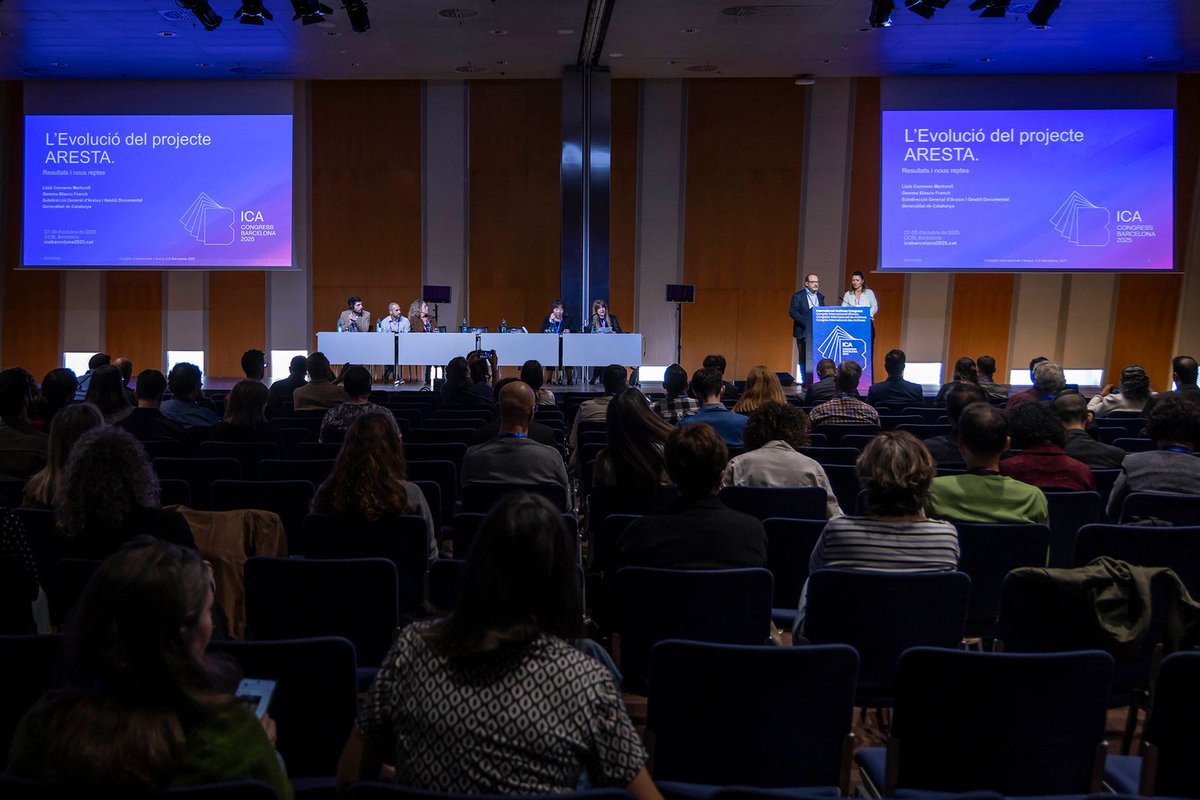 El Congrés Internacional d'Arxius @icabcn2025 situa Catalunya com a epicentre de la innovació i el desenvolupament de l’arxivística i la gestió documental, disciplines clau per salvaguardar la democràcia, protegir la memòria històrica i defensar la justícia i la igualtat 👇