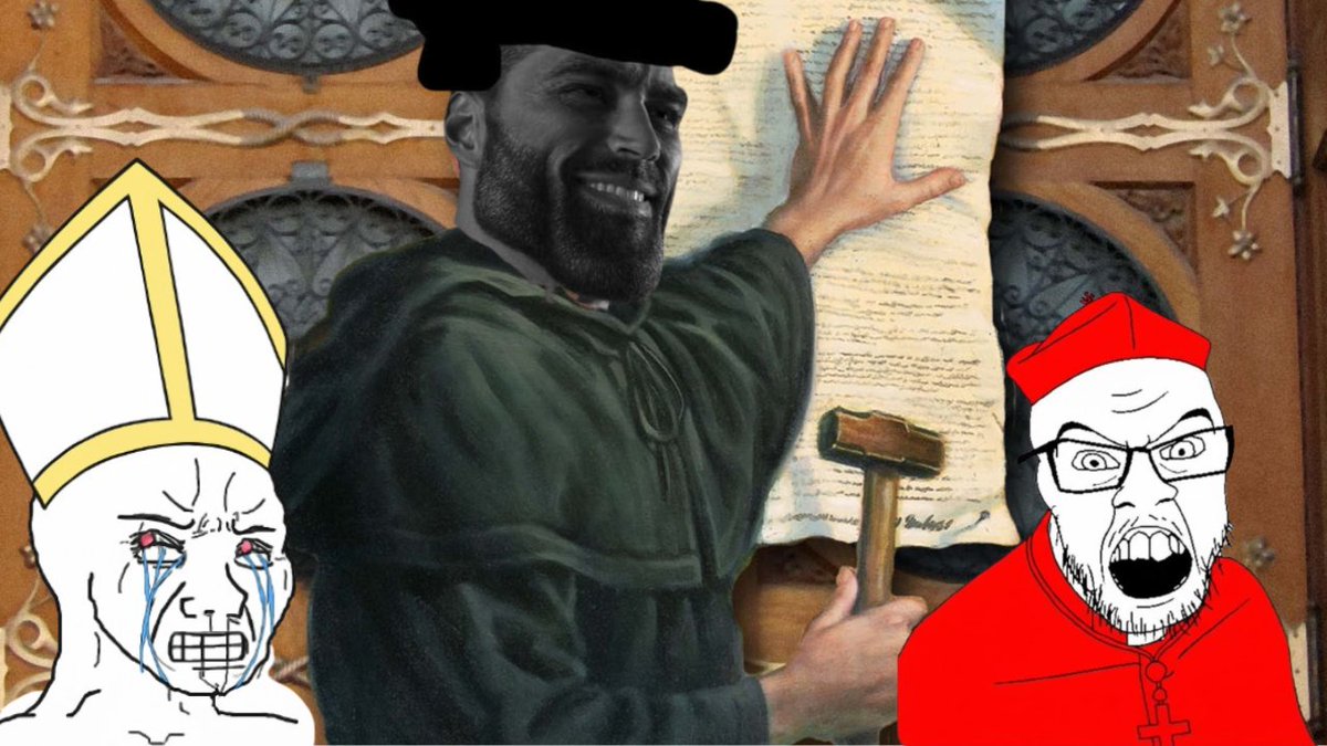 hgamepreyz's tweet image. 508 Anos atrás Lutero estava moggando os betinhas papistas