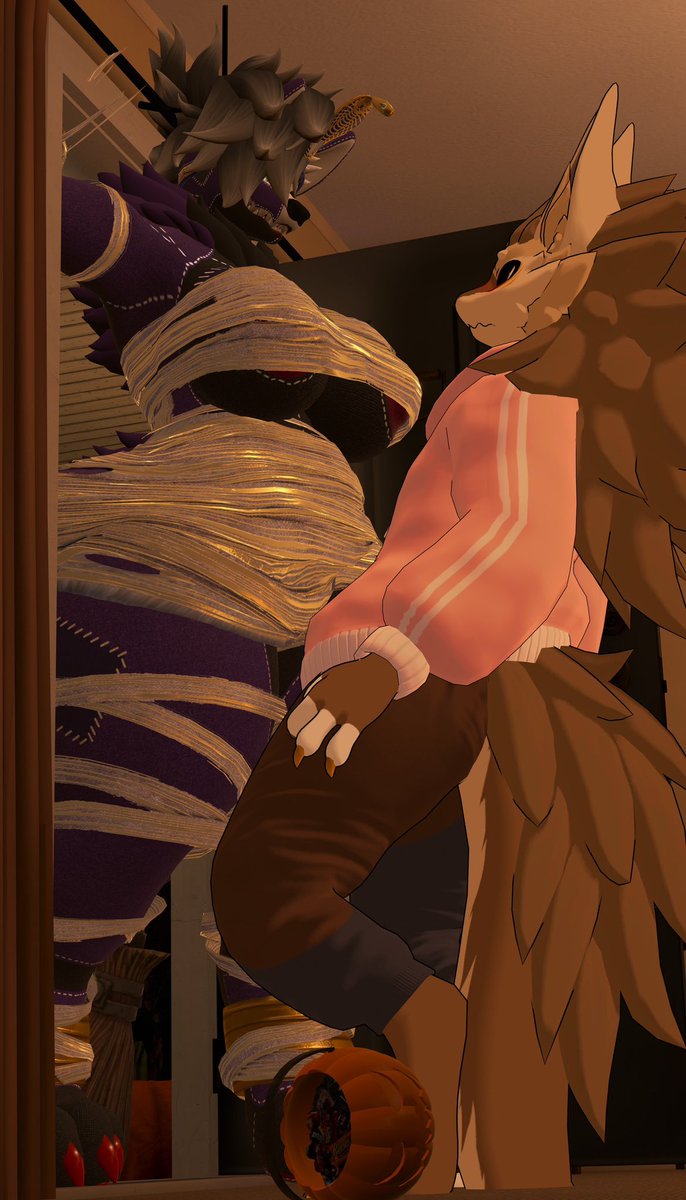 Happy Halloween🍭
Maybe you shouldn't open up for every trick or treater~ never know what kind of treat they are craving for💜💜💜

ft. <a href="/BestNekomancer/">SnoozieCat</a>