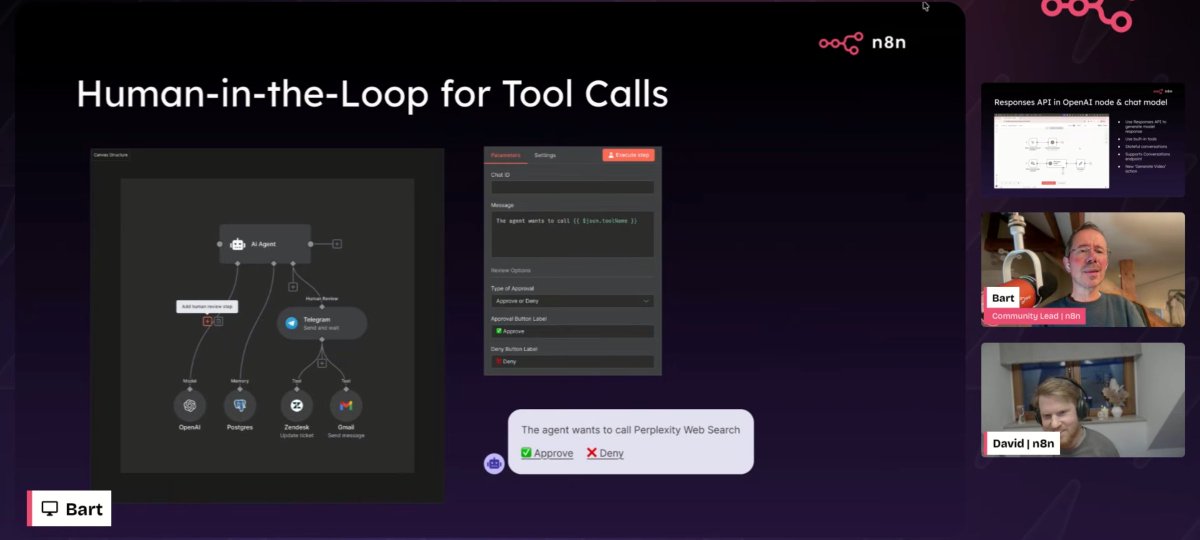 till_simon's tweet image. @n8n_io just announced Human-in-the-Loop for Tool Calls.
You can beg an agent to ask for approval all you want, there is no guarantees it'll do it.
You need that human approval in between the agent and any critical tool call - deterministically!
Released soon + @gotoHuman demo