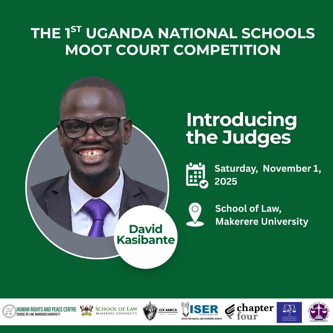 Meet the Judges

David Kasibante

#NationalSchoolsMoot