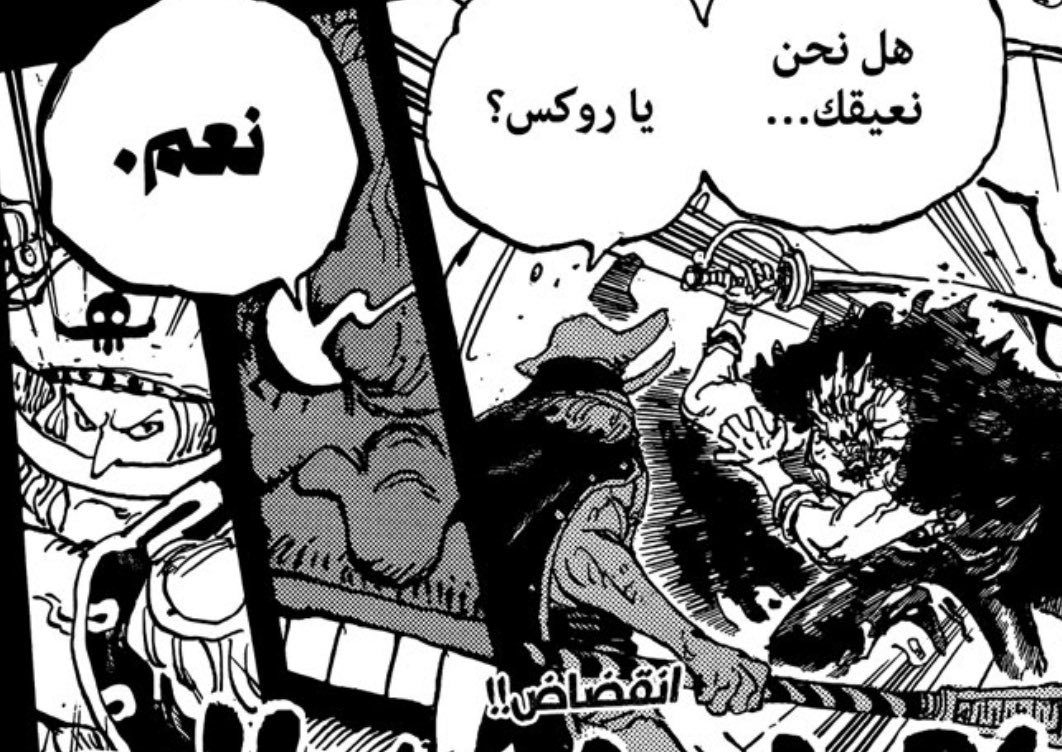 كايدو: القراصنة سيخونونكم، سيتخلوا عنكم ويبحروا فور تأكدهم من هزيمتكم

نيوغيت: انت لست بذلك النوع الذي يقبل بالتبعية اعرف ما سيحدث ان قبلنا باشخاص مثلك معنا… اخر طاقم كنت جزءا منه كان محبطا

من احزن الاشياء الي وضحها الفصل هو ان كايدو ونيوغيت ولينلين غالبا يحسبوا الروكس خانهم