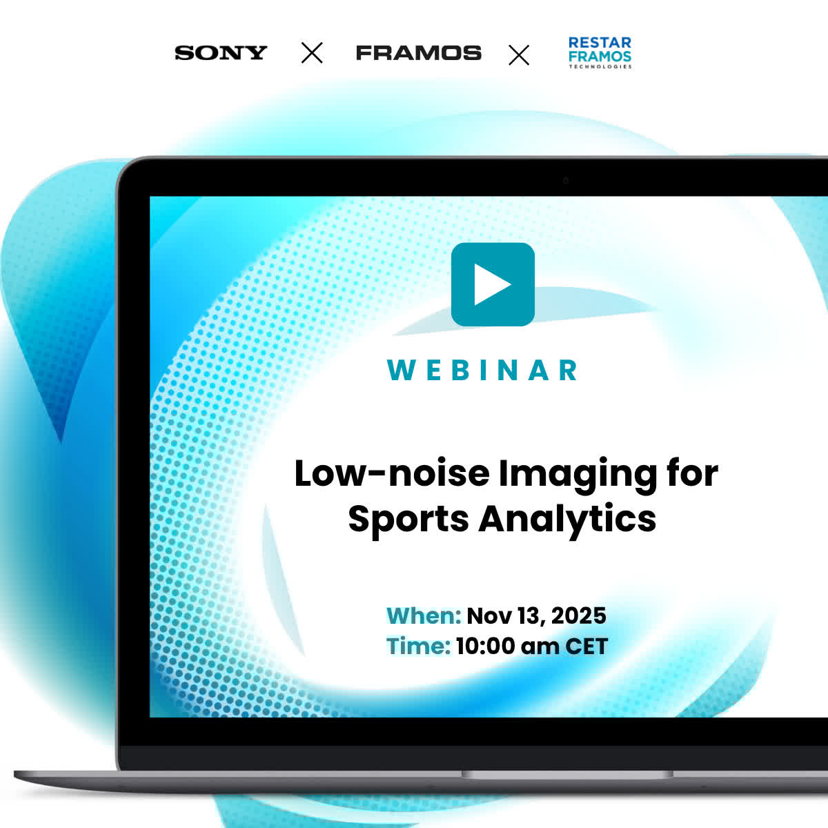 framosimaging's tweet image. Join Sony, Restar FRAMOS, and FRAMOS to explore how advanced sensors deliver clear images, even in low light.

🎥 Webinar: Low Noise Imaging for Sports Analytics
🗓️ Nov 13, 10:00 CET
🔗 Register for the webinar: bit.ly/4hDloHZ?utm_ca… 

#FRAMOS #SonySemiconductor #RestarFRAMOS
