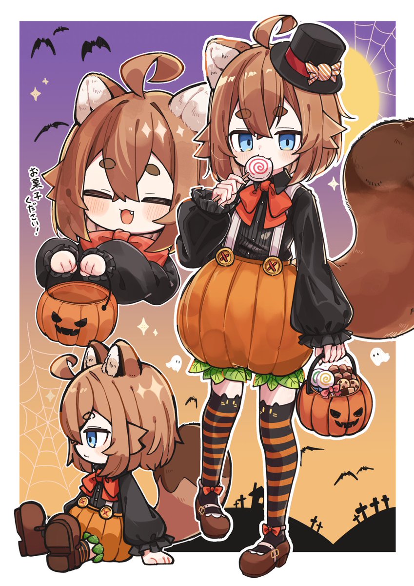 #あめう細工
 #OC #オリジナル
はっぴーはろうぃん🎃🦇🍭