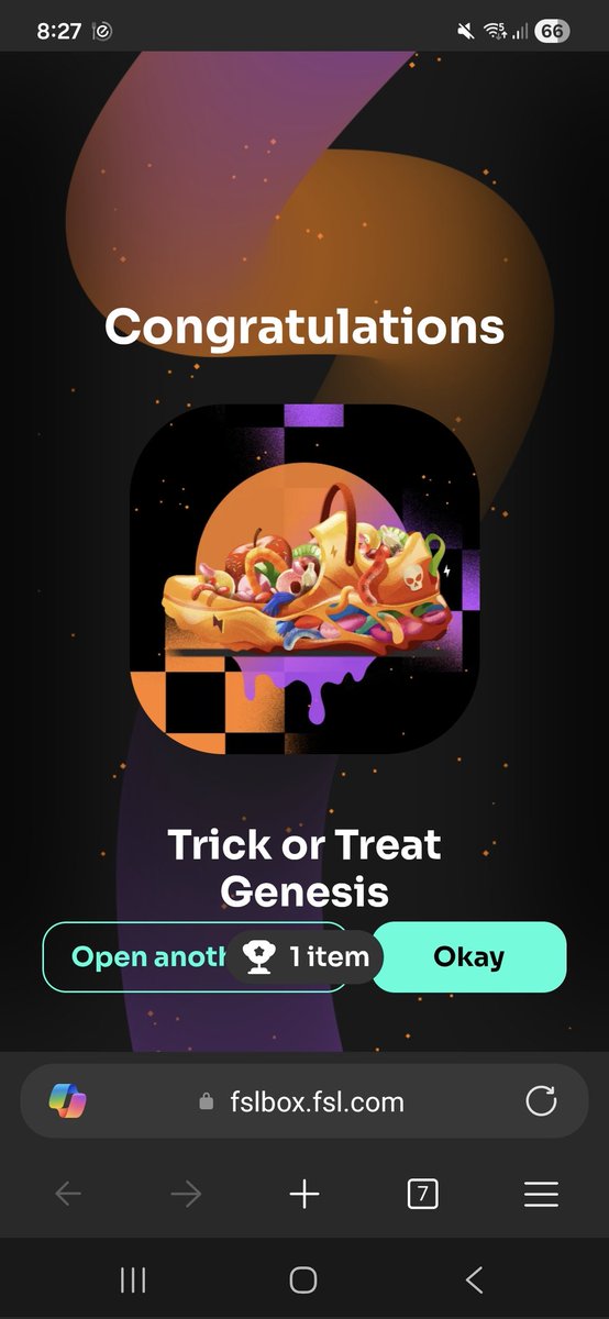 PhayGyi11's tweet photo. What a lovely Halloween Gift from @Stepnofficial !
Awesome!!!
#TrickOrTreat  #GGBox #Genesis #Trainner https://t.co/0O24SqDpF3