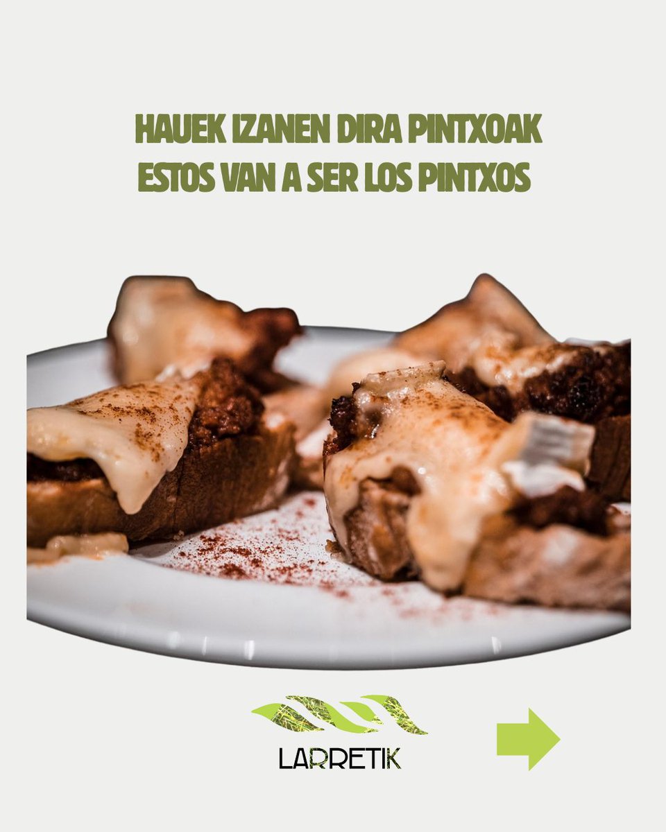 Igandean zeintzuk izanen dira dastatu ditzazkegun pintxoak? hemen dituzu!

#LarretikAzoka

¿El domingo que pinchos podremos degustar? ¡Aquí los tenéis!

#MercadoLarretik