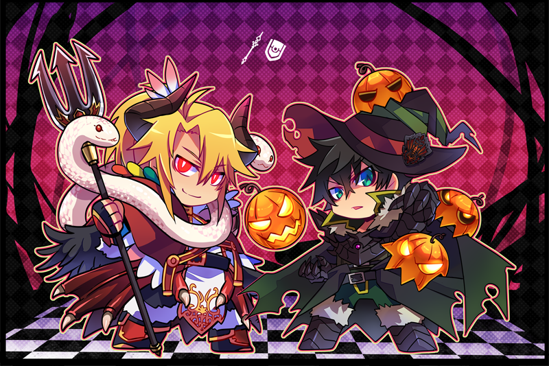 「2019、2020、2022、2024の時のハロウィン絵再掲」|EMON-YUのイラスト