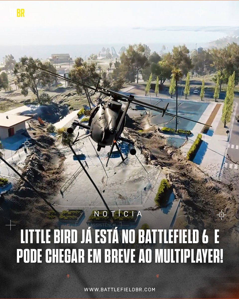 O helicóptero litte bird não foi incluído no lançamento do Battlefield 6, mas já aparece em experiências personalizadas do modo Portal, criadas pela comunidade.

Isso indica que o Battlefield Studios pode estar testando o veículo antes de sua inclusão oficial muito em breve no