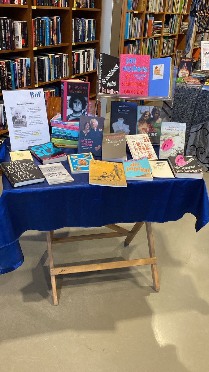 bofdronten's tweet photo. In 2025 is het een eeuw geleden dat Jan Wolkers is geboren. Met deze presentatie besteden we hier aandacht aan.

#janwolkers #dronten #boeken #vrijwilligers https://t.co/HOccolQN7e