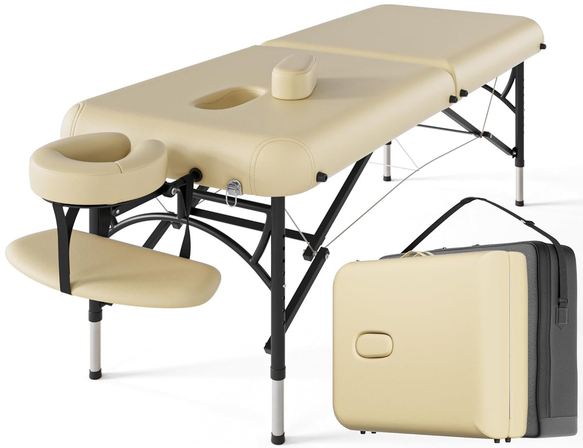 wtrending0's tweet image. CLORIS 84&quot; Portable Massage Table | Lightweight, Adjustable &amp;amp; Holds Up to 1100lbs ✨
Perfect for Spa, Salon &amp;amp; Home Use 👉 amzn.to/4qyZuJO

#AmazonFinds #HomeEssentials #MassageTable #Wellness #TrendingNow #SalonSetup #SpaVibes #SelfCare 
@amazon @AmazonDeals