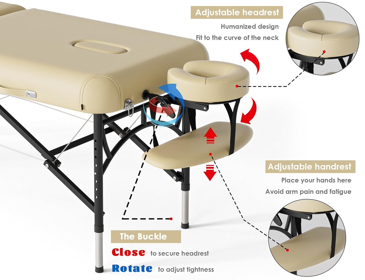 wtrending0's tweet image. CLORIS 84&quot; Portable Massage Table | Lightweight, Adjustable &amp;amp; Holds Up to 1100lbs ✨
Perfect for Spa, Salon &amp;amp; Home Use 👉 amzn.to/4qyZuJO

#AmazonFinds #HomeEssentials #MassageTable #Wellness #TrendingNow #SalonSetup #SpaVibes #SelfCare 
@amazon @AmazonDeals