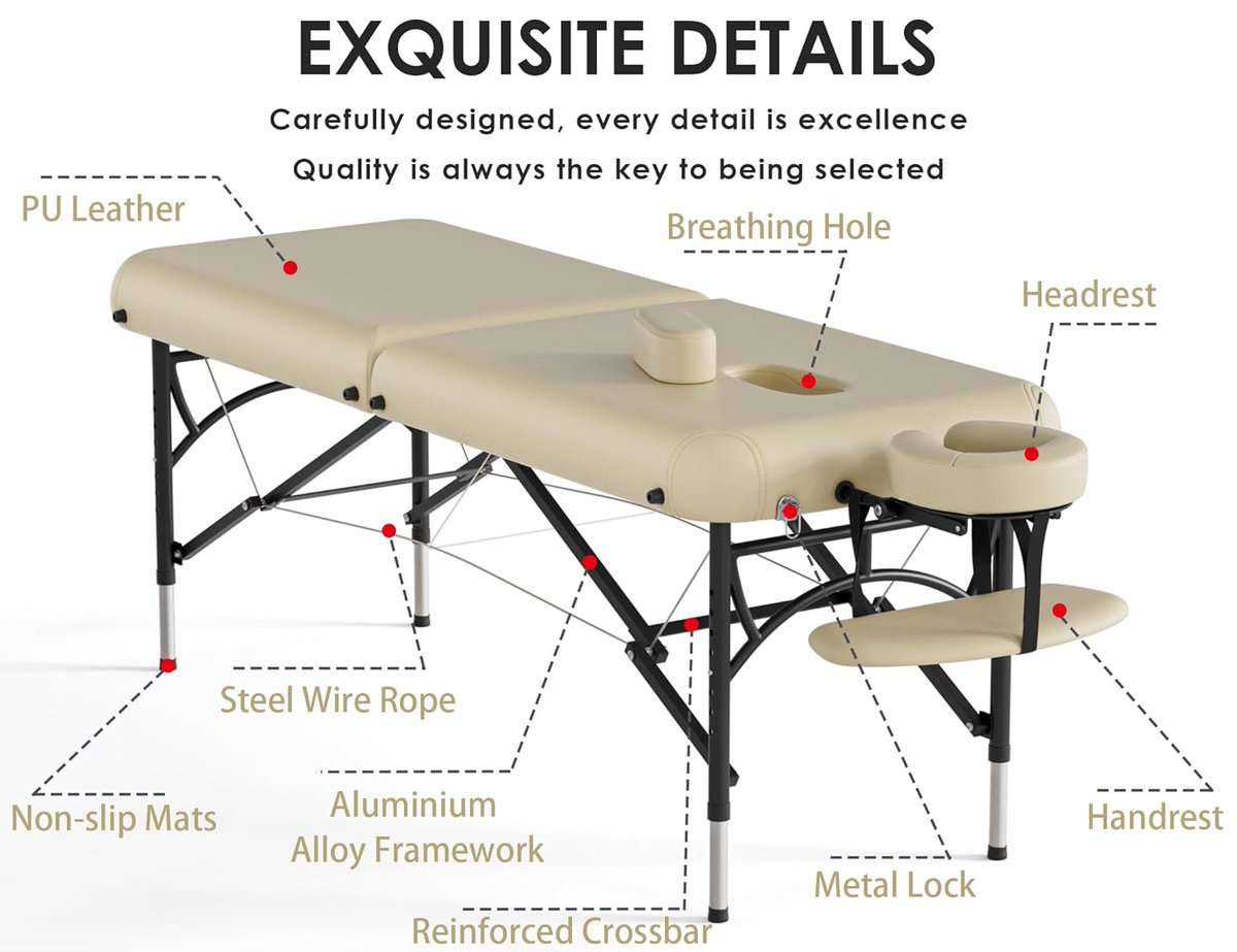 wtrending0's tweet image. CLORIS 84&quot; Portable Massage Table | Lightweight, Adjustable &amp;amp; Holds Up to 1100lbs ✨
Perfect for Spa, Salon &amp;amp; Home Use 👉 amzn.to/4qyZuJO

#AmazonFinds #HomeEssentials #MassageTable #Wellness #TrendingNow #SalonSetup #SpaVibes #SelfCare 
@amazon @AmazonDeals