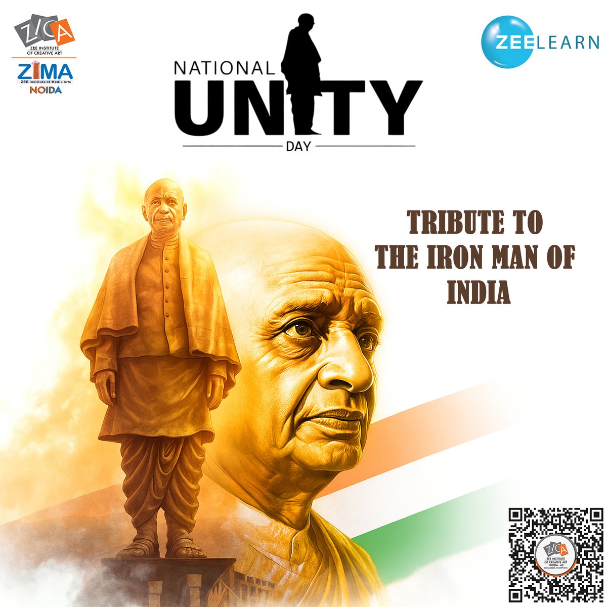 ZicaZimaNoida's tweet image. Unity is the art that connects us all. 🎨

On this National Unity Day, ZICA ZIMA Noida salutes the strength and vision of Sardar Vallabhbhai Patel.

#NationalUnityDay #ZICAZIMANoida #ZeeLearn #CreativeIndia #SardarVallabhbhaiPatel