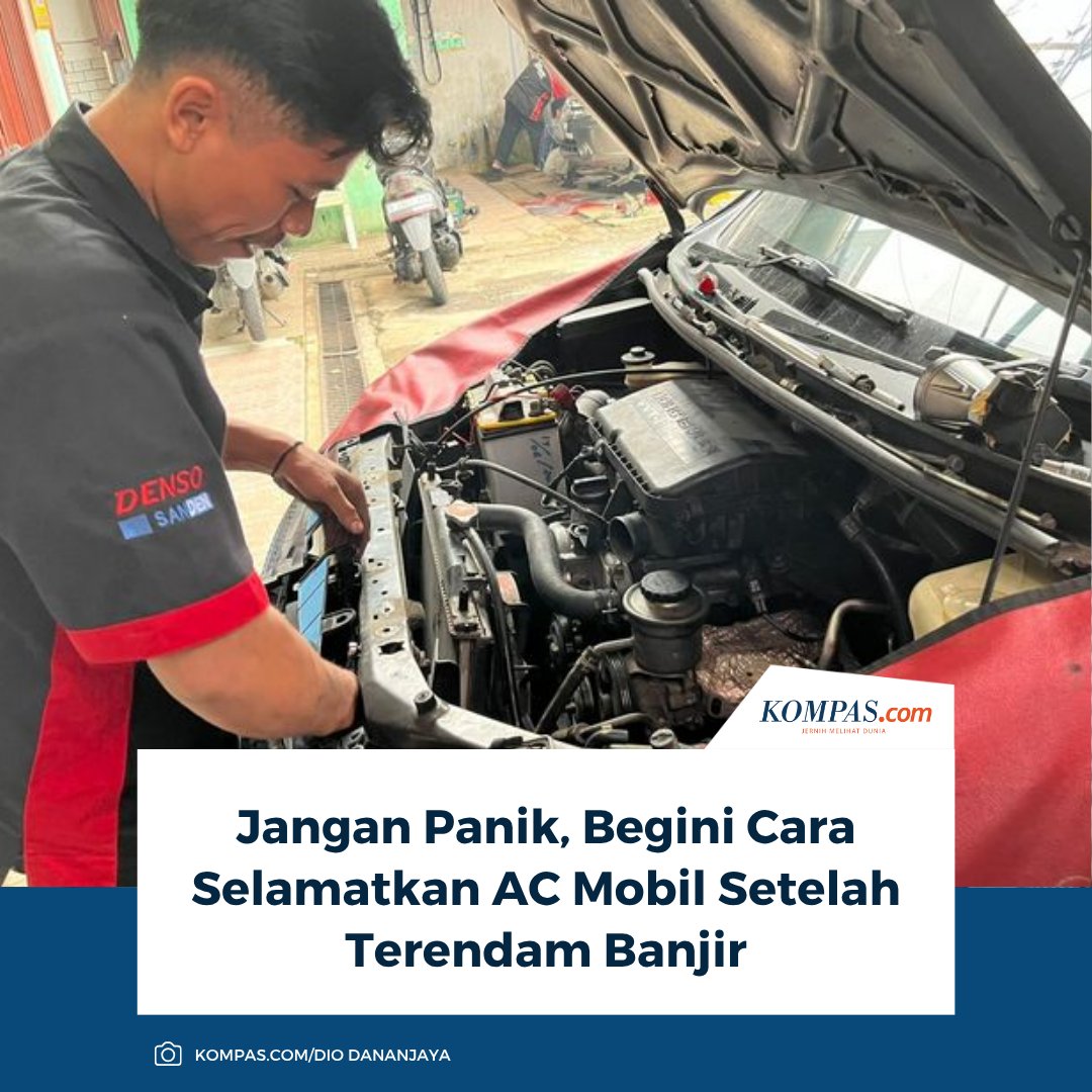 kompascom's tweet image. Hujan deras menyebabkan banjir di sejumlah wilayah Jabodetabek pada Kamis (30/10/2025). Banyak pemilik mobil menyalakan kendaraan usai air surut, padahal berisiko merusak AC.

Baca Selengkapnya 👇🏻
otomotif.kompas.com/read/2025/10/3… 

~NA #MusimHujan #ACMobil #Kendaraan