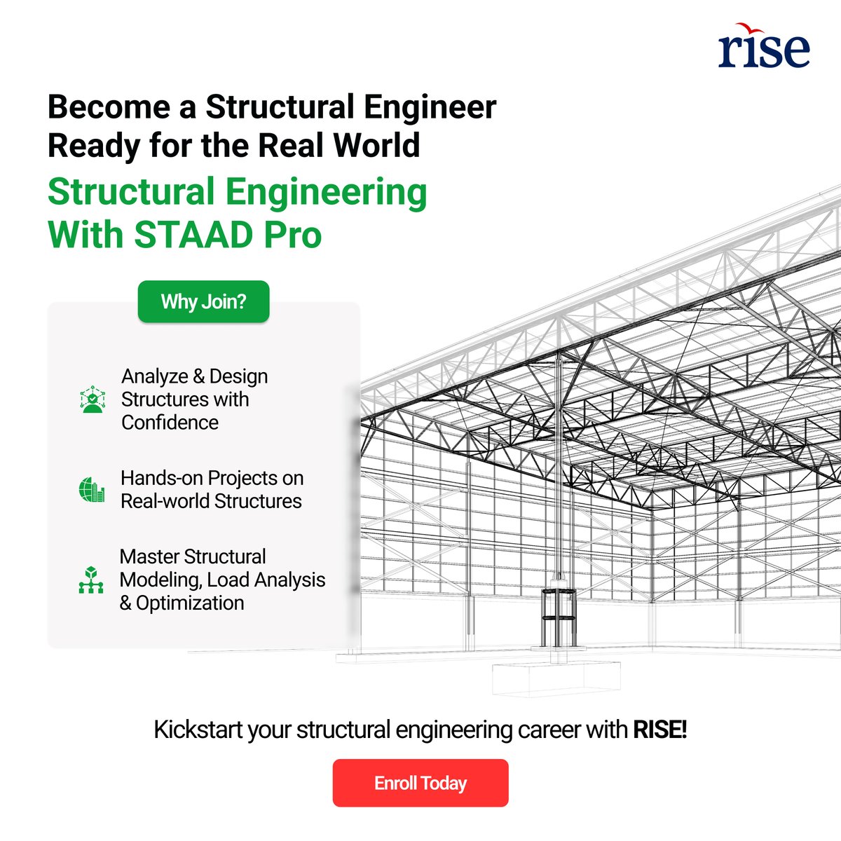 LearnAtRISE's tweet image. Design resilient structures with STAAD.Pro skills! 
Enroll Today: learnatrise.in/courses/staad-…

#STAADPro #StructuralEngineering #RISE