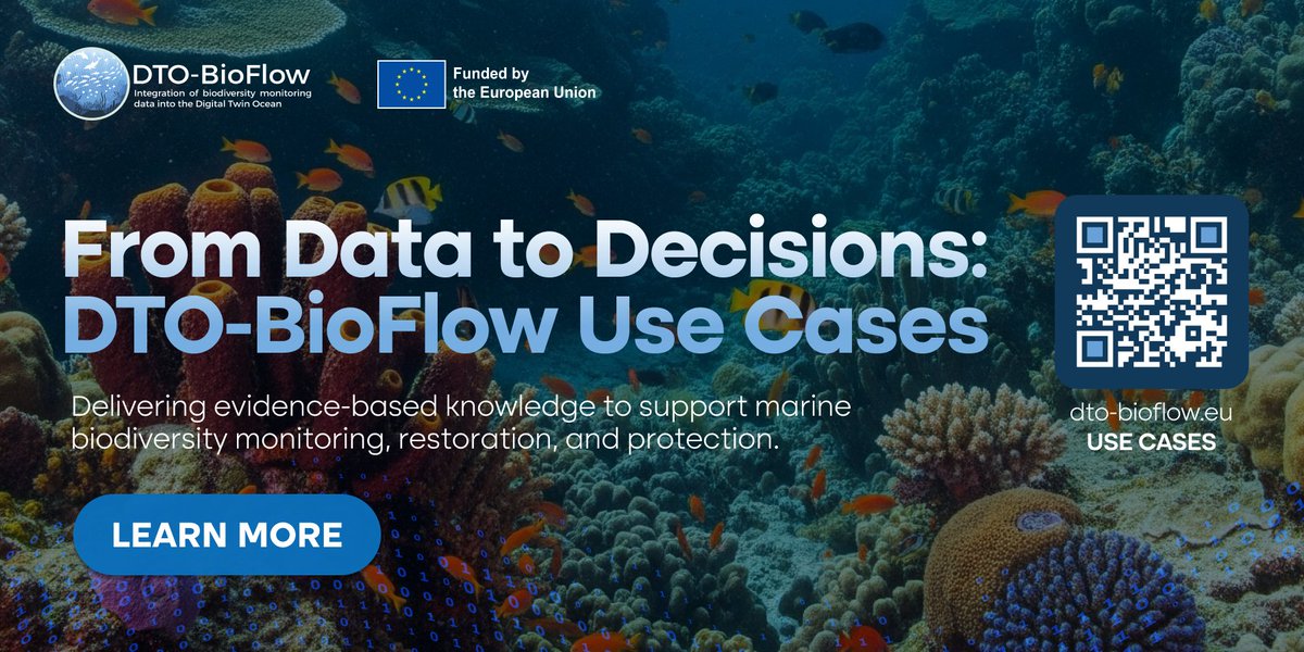 DTOBioFlow's tweet image. 🚀From #data to #digital action
🌊 The DTO-BioFlow Demonstrator #UseCases show how #science, #AI, &amp;amp; #technology unite to protect #marine #biodiversity through the #OceanDigitalTwin.

📣Explore how each #DUC tackles real-world #ocean challenges ➡️ tinyurl.com/bdfzwpfa