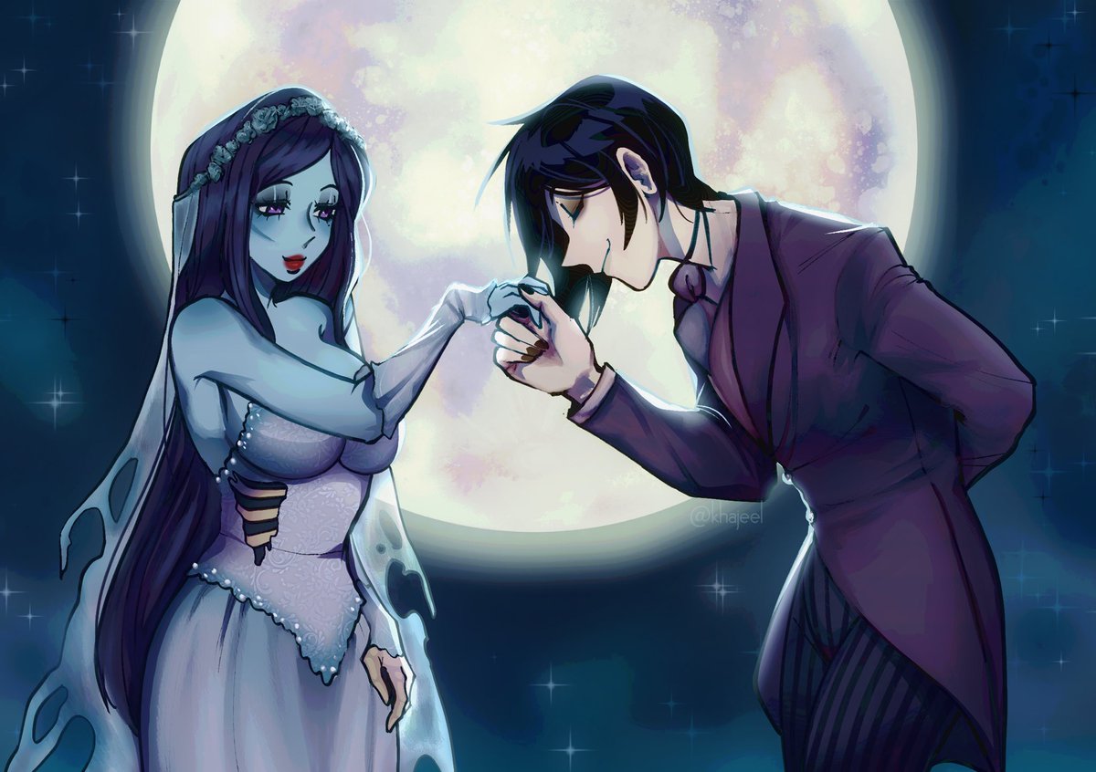 DEVILSLULABY's tweet photo. @BUTLER0FTHEHOUR and Scarlett had decided to partake in Halloween festivities again this year!

• art by the lovely @/Khajeel3 https://t.co/yQVKl6Ieft
