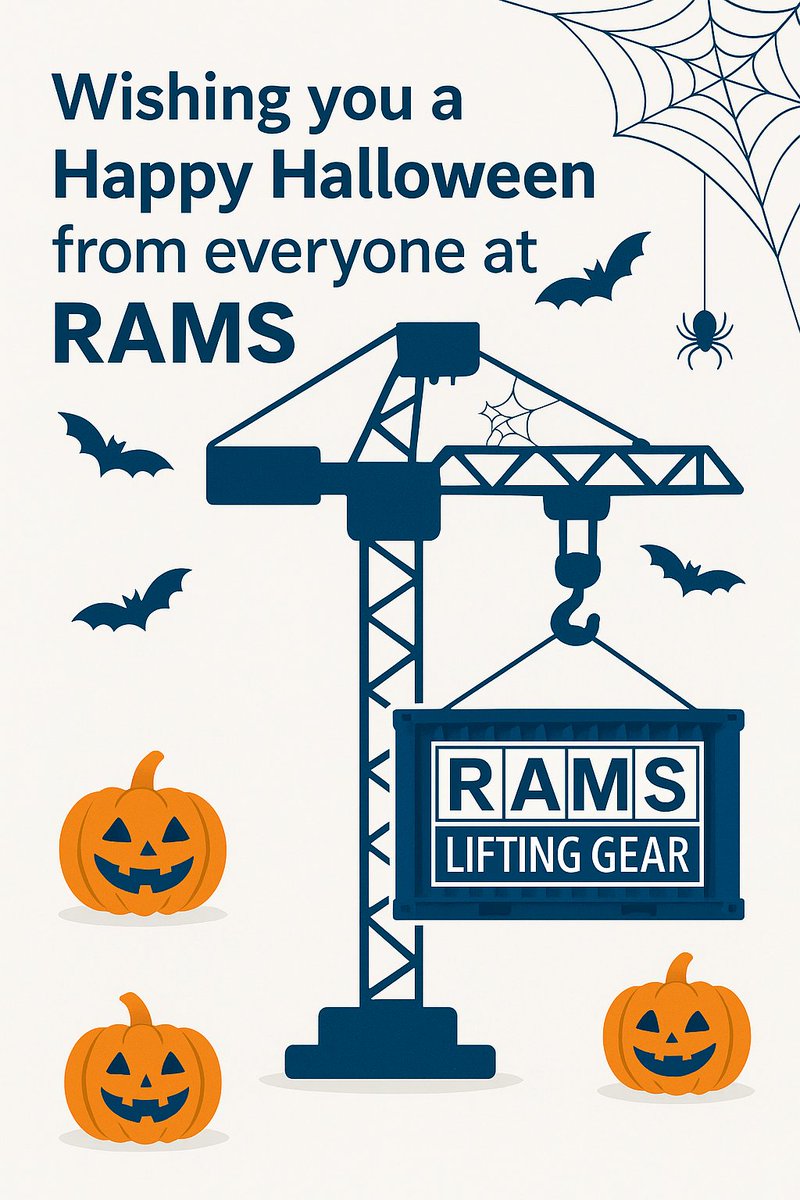Wishing you a Happy Halloween from everyone at RAMS Lifting Gear! 👻

As the nights draw in and things get a little spooky, our team is still hard at work lifting standards and keeping operations safe, strong, and efficient.

#RAMSLiftingGear #Halloween #LiftingEquipment