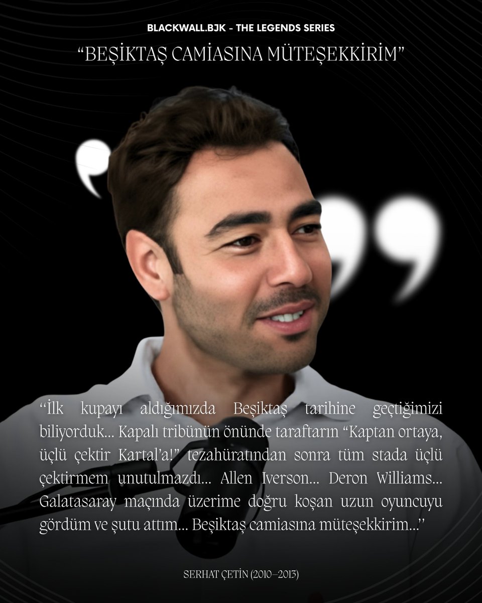 🎙️ Beşiktaş Basketbolunun Efsaneleri köşemizin 7. konuğu Beşiktaş’a 3 sezon oyuncu olarak, yarım sezon da antrenör olarak hizmet eden kaptan Serhat Çetin! 🦅🏀

Serhat Çetin, Beşiktaş günlerine dair öne çıkan demeçlerini sayfamıza özel paylaştı. 

🔗 Röportajı okumak için: