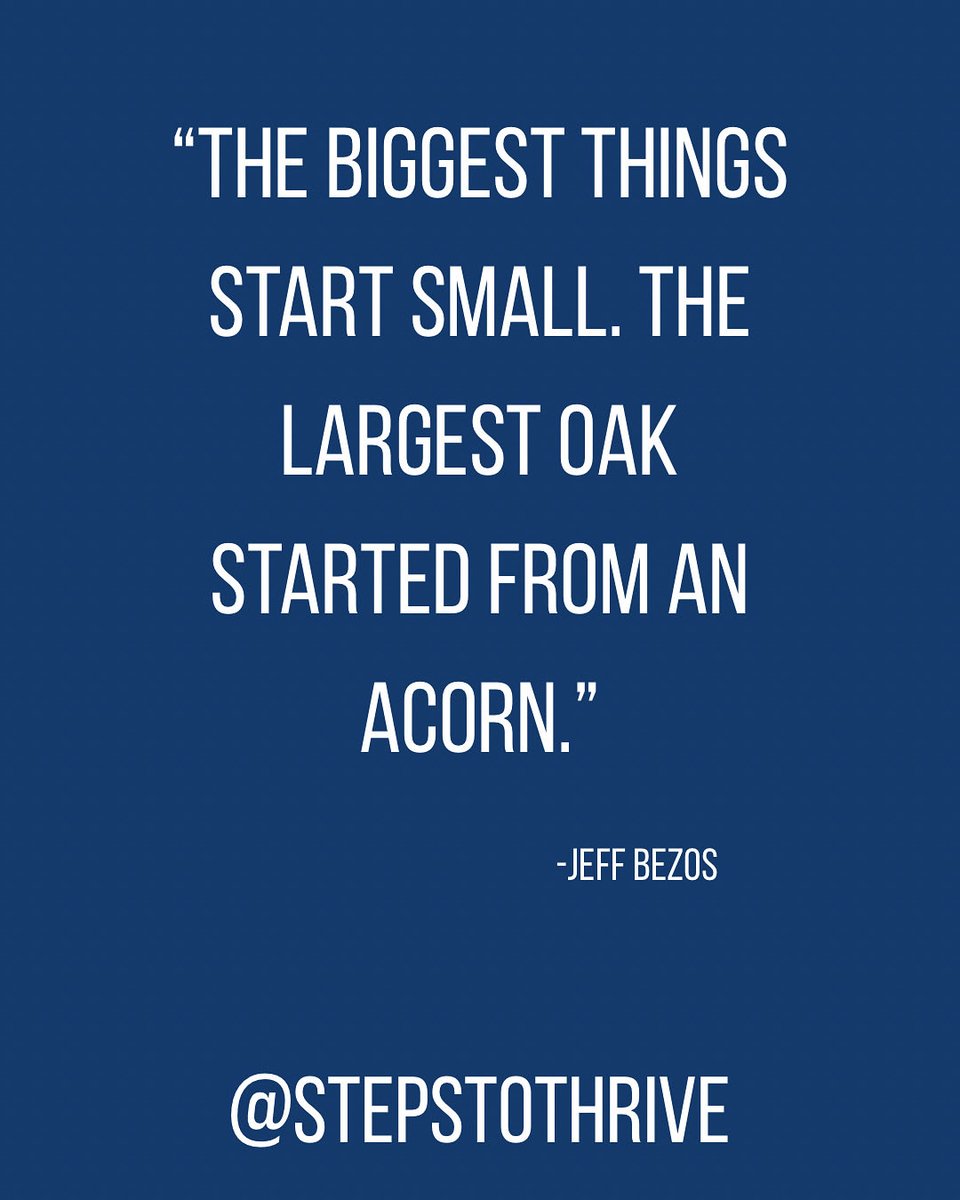 stepstothrive's tweet image. All things have to start somewhere. Growth is a process—for people, ideas, projects—patience is required! #stepstothrive #leadership #growth #progress #personaldevelopment #selfleadership #discipline #selfdiscipline #motivation #strength #inspiration