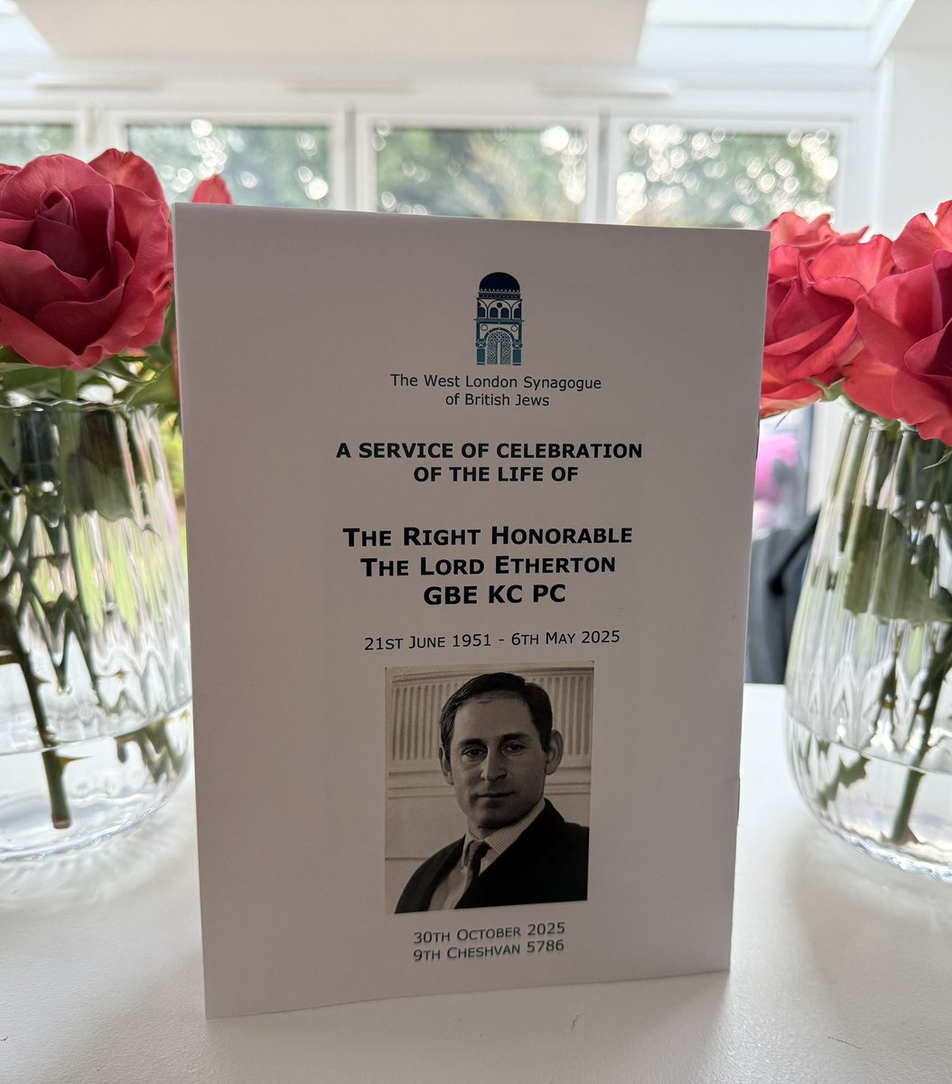 Last night we celebrated the life of Lord Terence Etherton at @westlondonsynagogue Lord Etherton it was an honour and pleasure getting to know you over the last few years - I can’t thank you enough. I will always wear my Etherton Pin with PRIDE. Rest in Peace my friend ❤️❤️