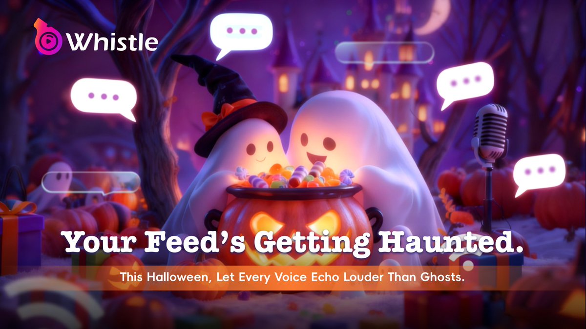 whistle_web3's tweet image. The algorithm is haunted tonight 👻

Every voice echoes louder in the dark.

Keep sharing. Keep howling.

🎃 HappyHalloween!!

 #Whistle #Halloween2025 #Halloween