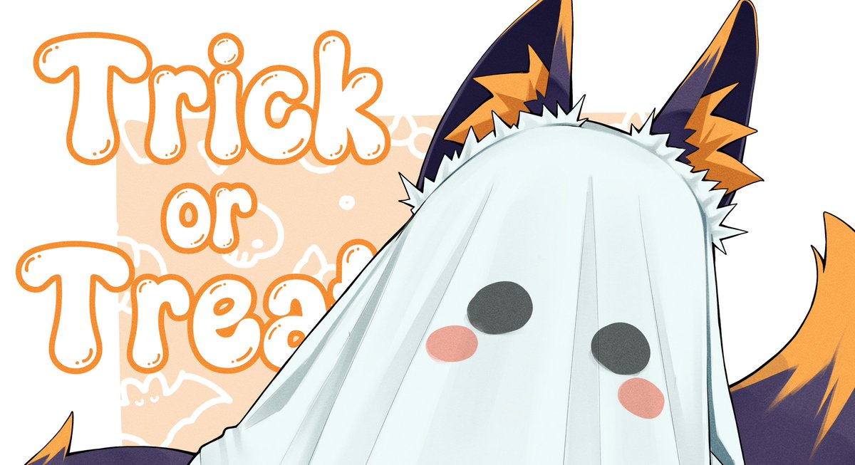 Happy Halloween to all~!!! 🧡💜
Some spooky art made by the lovely <a href="/MkozOpen/">Mkoz (Comms Closed)</a> 
(Full version + nsfw version can be found in my Discord server