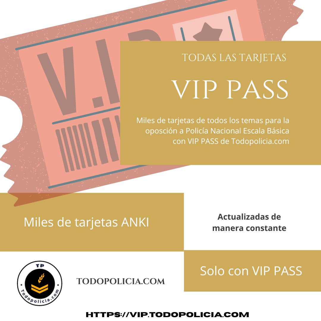 Todo el temario de la Policía Nacional con nuestras tarjetas de memorización.

¿Lo quieres?

Solo con VIP PASS de Todopolicia.

vip.todopolicia.com