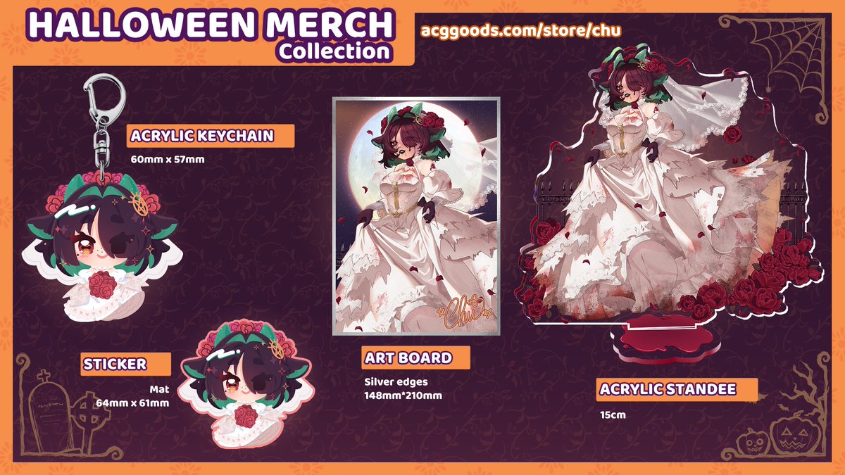 Chuggoth's tweet image. 🎃 Halloween Merch 🎃

Check out my Halloween themed merch collection !
Spooky and cute trinkets that you can buy on my ACGGOODS store ~

RT really appreciated 💚

⬇️Link Bellow and on Bio⬇️