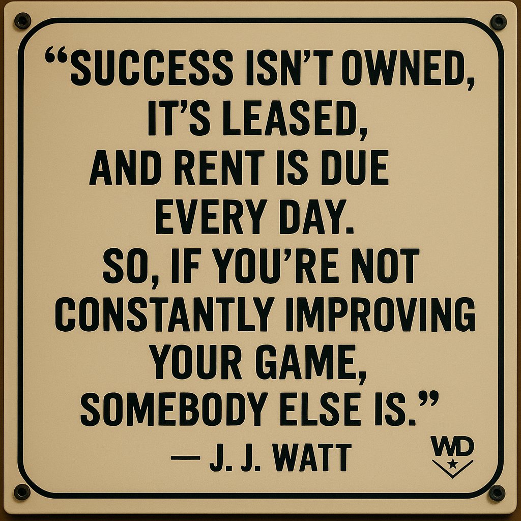 thewinningdiff1's tweet image. You don’t get to carry yesterday’s effort into today.
The goal isn’t to be great someday. 
The goal is to be better today than you were yesterday.
Everybody talks about results. 
Few commit to the work.