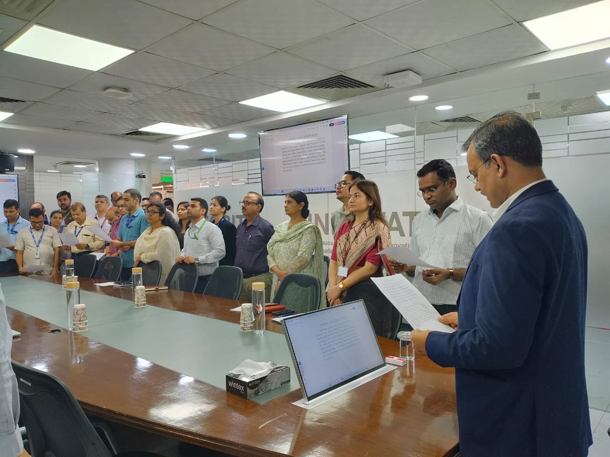 #RashtriyaEktaDiwas stands as a timeless reminder of Sardar Vallabhbhai Patel’s visionary leadership in uniting the nation. On this occasion, Dr. <a href="/Sunil_Barnwal/">Sunil Kumar Barnwal</a>, CEO, NHA, along with senior officers &amp; staff, took the Integrity Pledge to uphold the unity &amp; security of the nation.