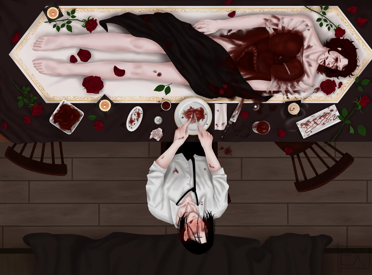 Кушать подано (он не поделится) 
#art #арт #oc #digitalart #диджитал #digital #guro #скетч #sketch #illustration #рисунок