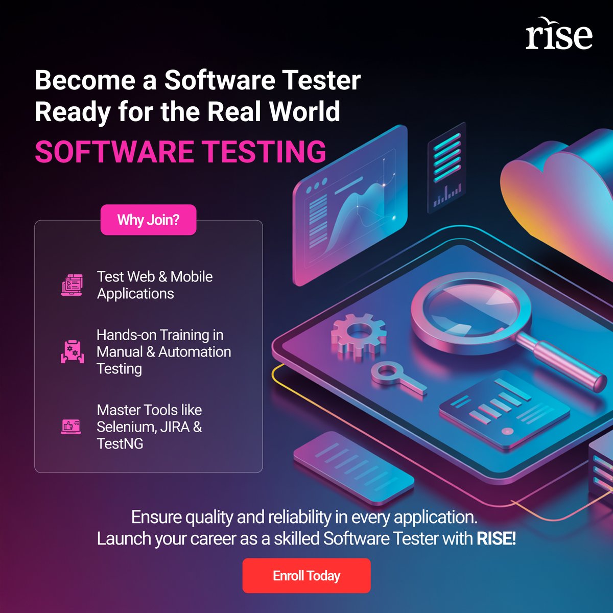 LearnAtRISE's tweet image. Master Testing. Build Reliable Software. 
Enroll Today!
learnatrise.in/courses/softwa…

#Testing #RISE #CareerGrowth